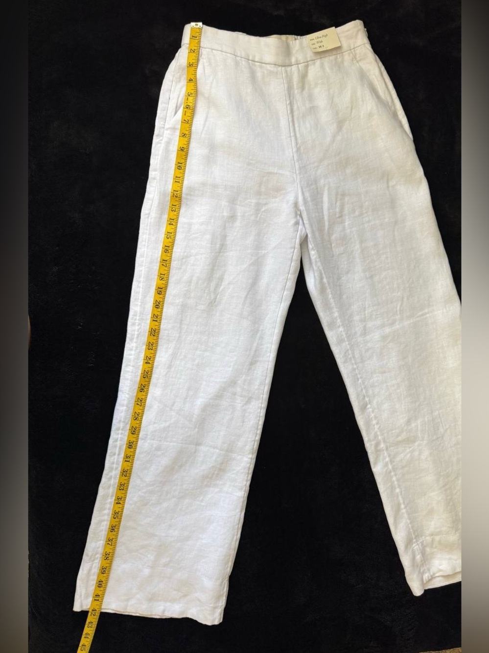 NWT Abercrombie & Fitch Women’s White Linen Pants Lining Size 26 - Picture 5 of 9